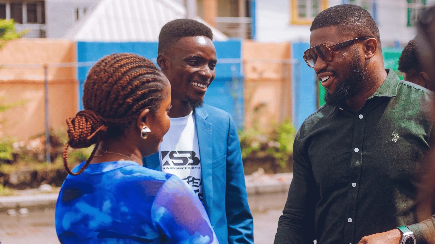 Solomon Olayemi with Stan Nze and Bambi Precious at Sip, Speak & Create