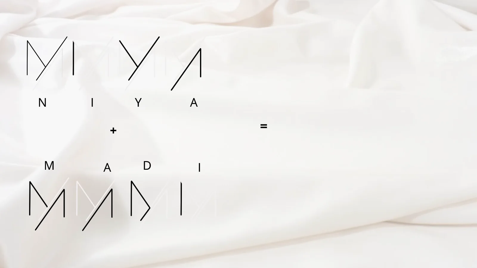 The Niya Madi monogram constructed from the letters of the name